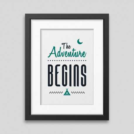 Affiche encadrée The adventure begins